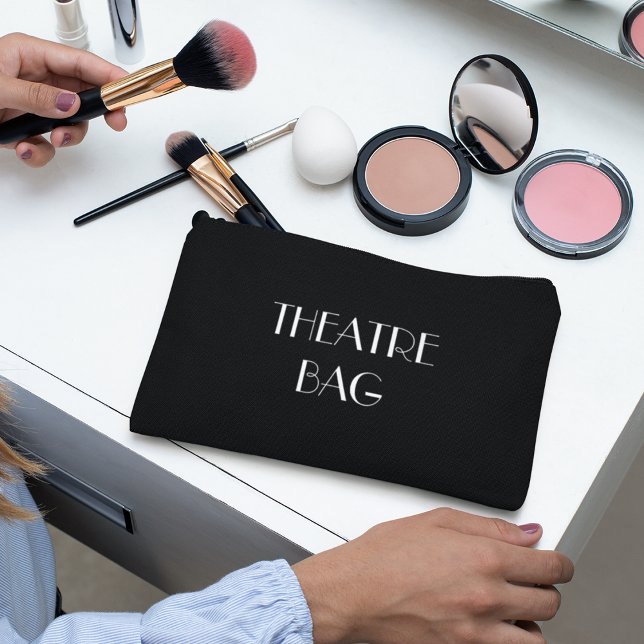 Theatre Bag Makeup Cosmetic Bag (Customize to change text size, color or text style.)
