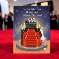 Theatre Birthday Design with Movie Sign