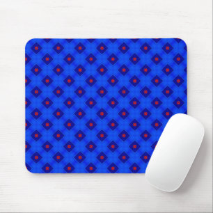 Theatre Blue and Red Pattern Mousepad