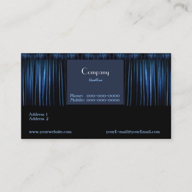 Theatre Blue Business Card (Front)