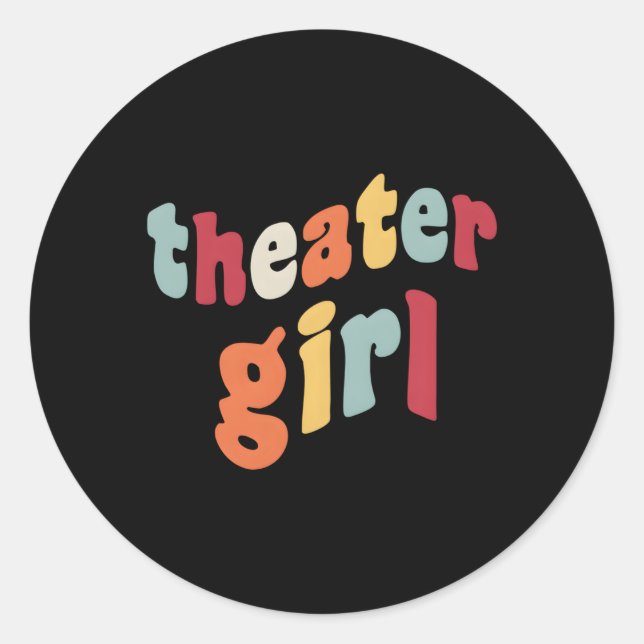 Theatre Broadway Fan Theatre Musical Classic Round Sticker (Front)