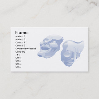 Theatre comedy and tragedy masks business cards