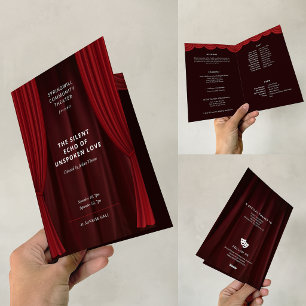 Theatre Community Performance School Play Program Invitation