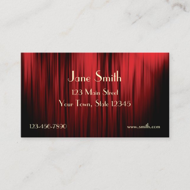 Theatre Curtain Business Card (Front)