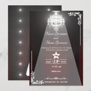 Theatre curtain-chandelier invitation