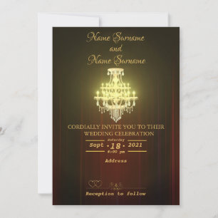 Theatre curtain-chandelier invitation