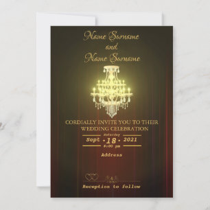 Theatre curtain-chandelier invitation