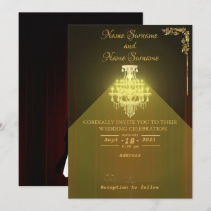 Theatre curtain-chandelier invitation