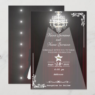 Theatre curtain-chandelier invitation