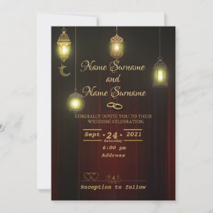 Theatre curtain-lamps invitation