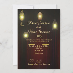 Theatre curtain-lamps invitation