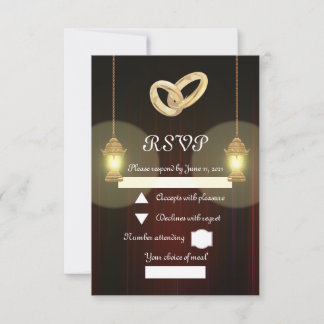 Theatre curtain-lamps RSVP card