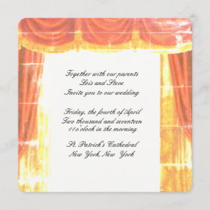 Theatre Curtains Wedding Invitation