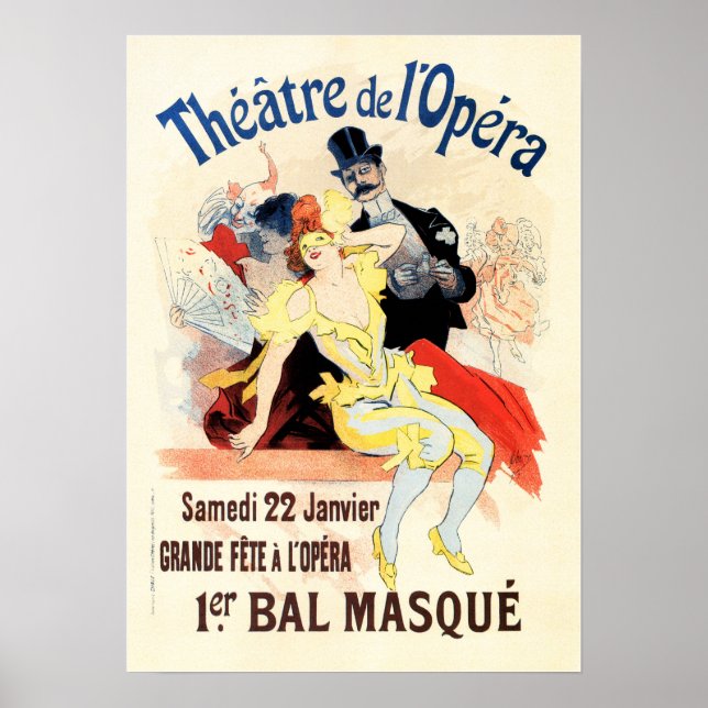 THEATRE DE OPERA Theater Advertising Jules Cheret Poster (Front)