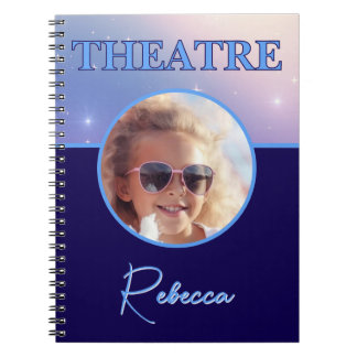 Theatre Deep Royal Custom Photo and Name Notebook