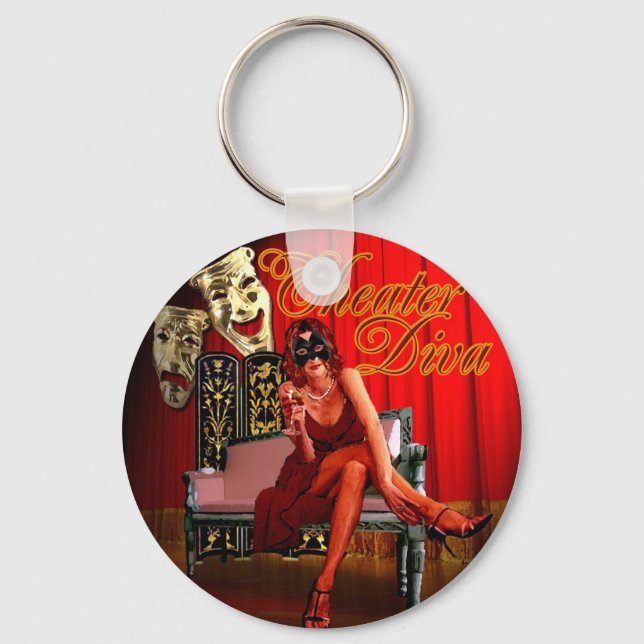 Theatre Diva Collage Key Ring (Front)