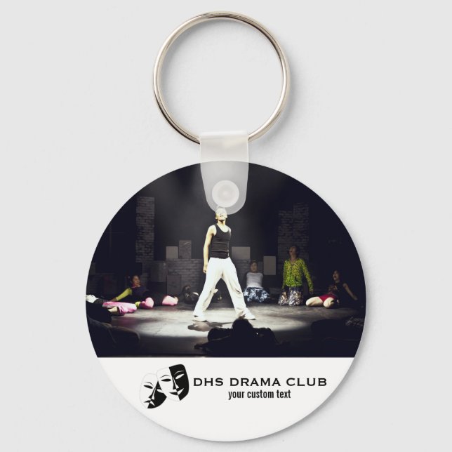Theatre Drama Club Custom Photo Collage Key Ring (Front)