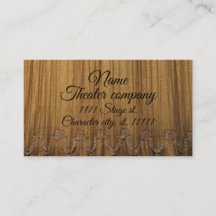 Theatre for performing arts acting movie business card
