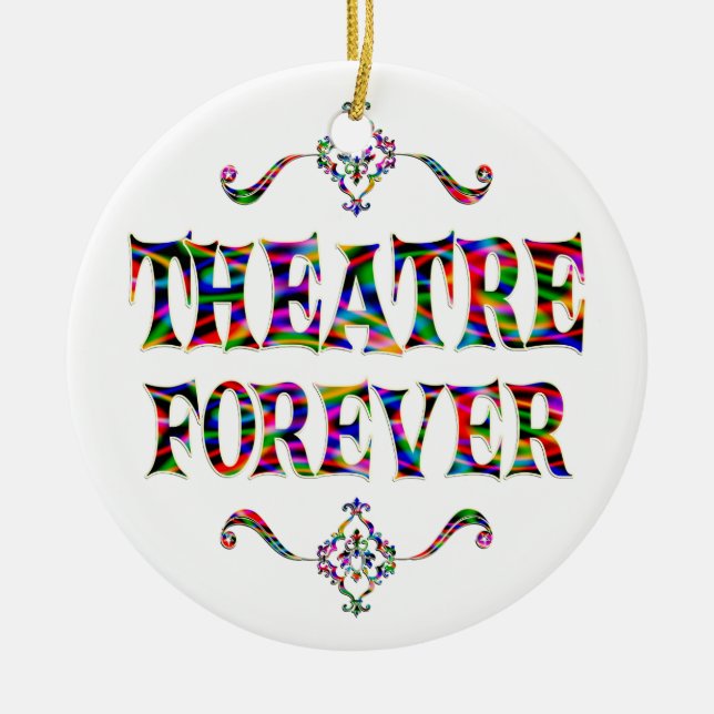 Theatre Forever Ceramic Tree Decoration (Front)