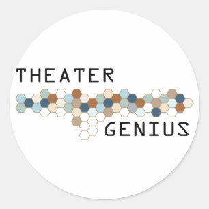 Theatre Genius Classic Round Sticker