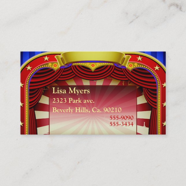 Theatre In Lights Business Card (Front)