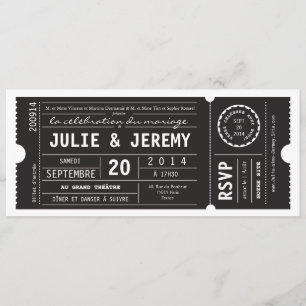 Théâtre invitation de mariage de billets