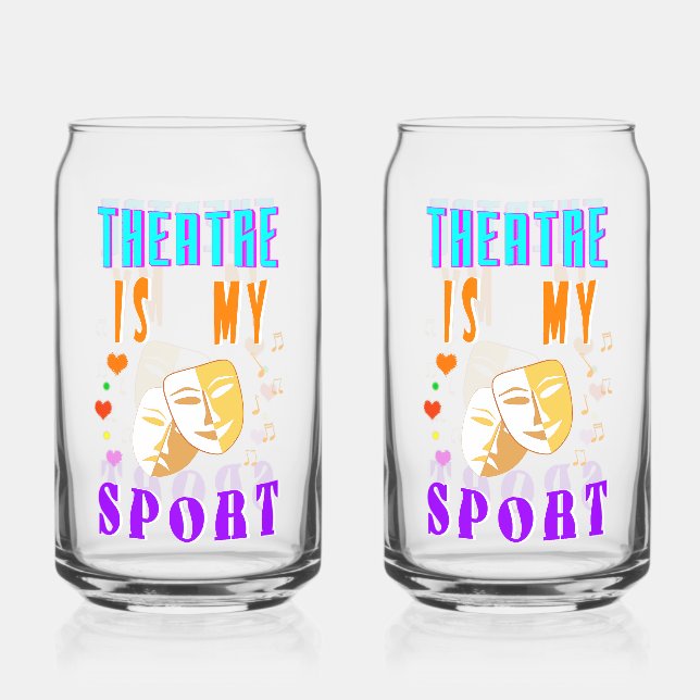 Theatre Is My Sport Actor Drama Can Glass (Front)