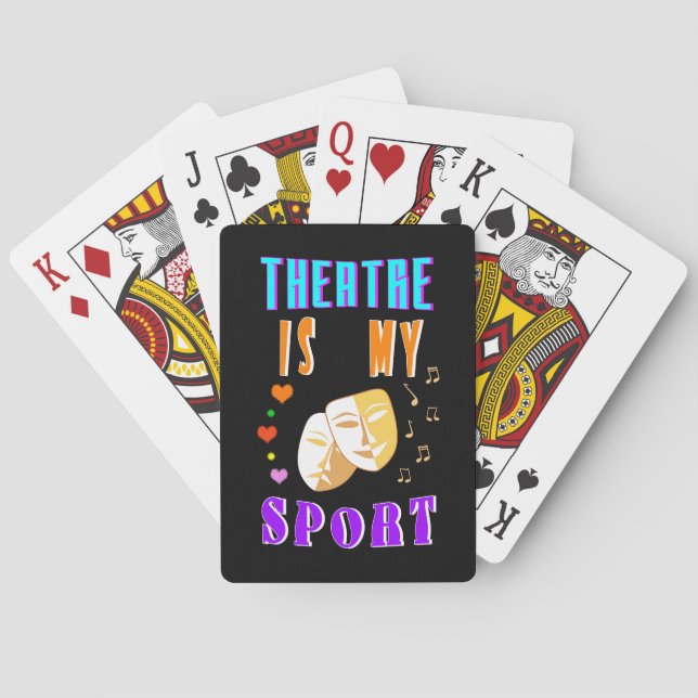 Theatre Is My Sport Actor Drama Playing Cards (Back)