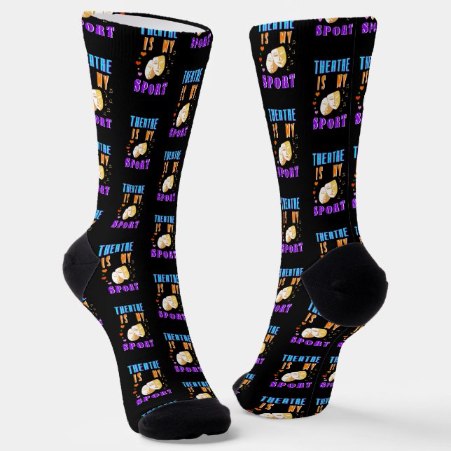 Theatre Is My Sport Actor Drama Socks (Angled)