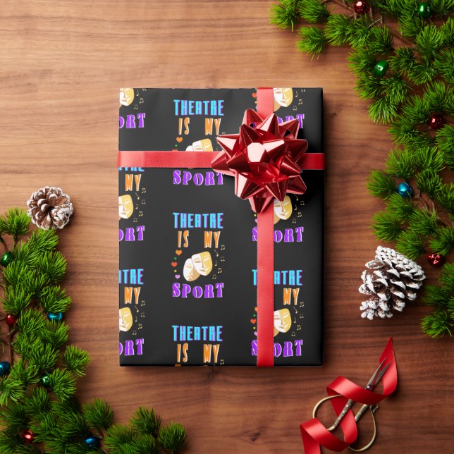 Theatre Is My Sport Actor Drama Wrapping Paper (Holiday Gift)