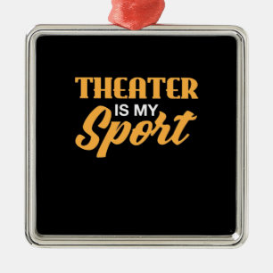 Theatre Is My Sport Metal Tree Decoration