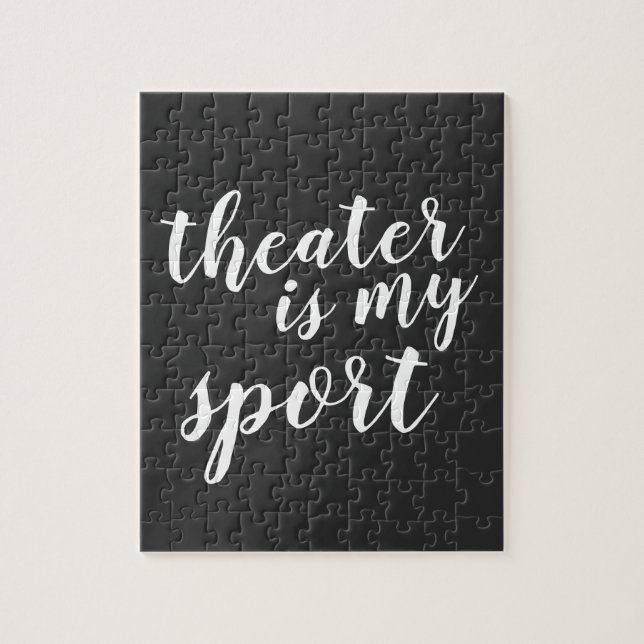Theatre is my Sport Simple Modern Graphic Jigsaw Puzzle (Vertical)