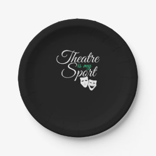 Theatre Is My Sport Tee Musical Theatre Actor Paper Plate