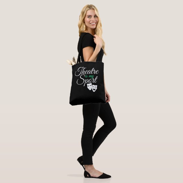 Theatre Is My Sport Tee Musical Theatre Actor Tote Bag (On Model)