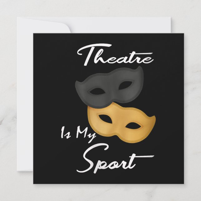 Theatre Is My Sport | Theatre Lover Gift Holiday Card (Front)