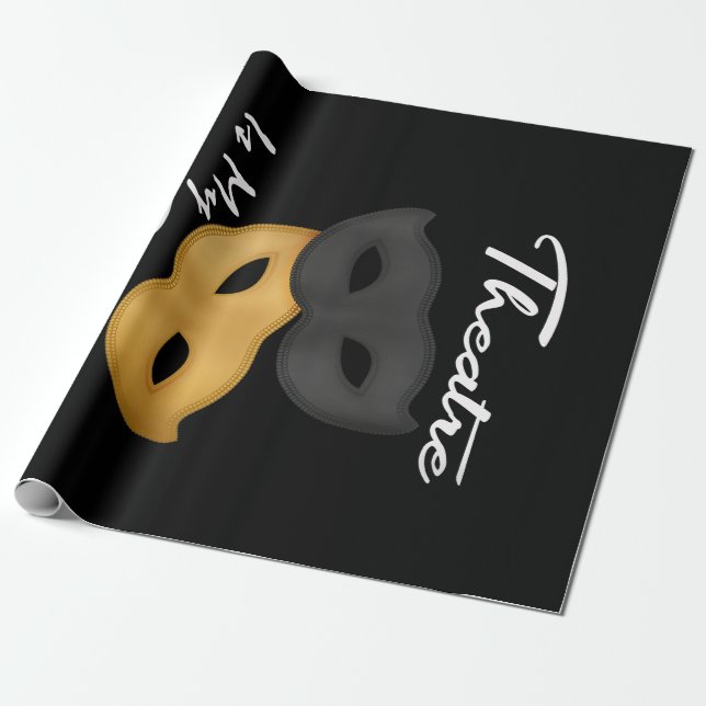 Theatre Is My Sport | Theatre Lover Gift Wrapping Paper (Unrolled)