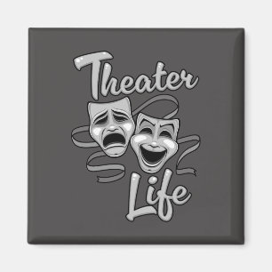 Theatre Life Comedy and Tragedy Masks Magnet