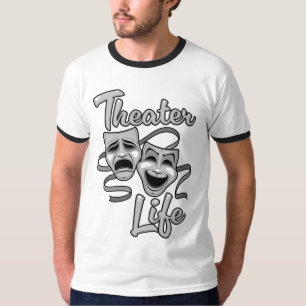 Theatre Life Comedy and Tragedy Masks T-Shirt