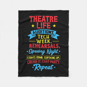 Theatre Life For Actor Fleece Blanket