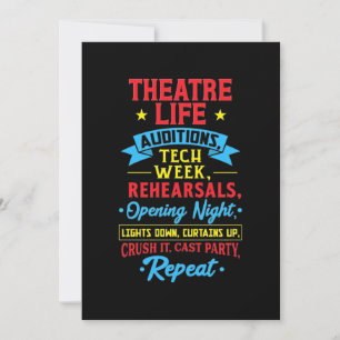 Theatre Life For Actor Invitation