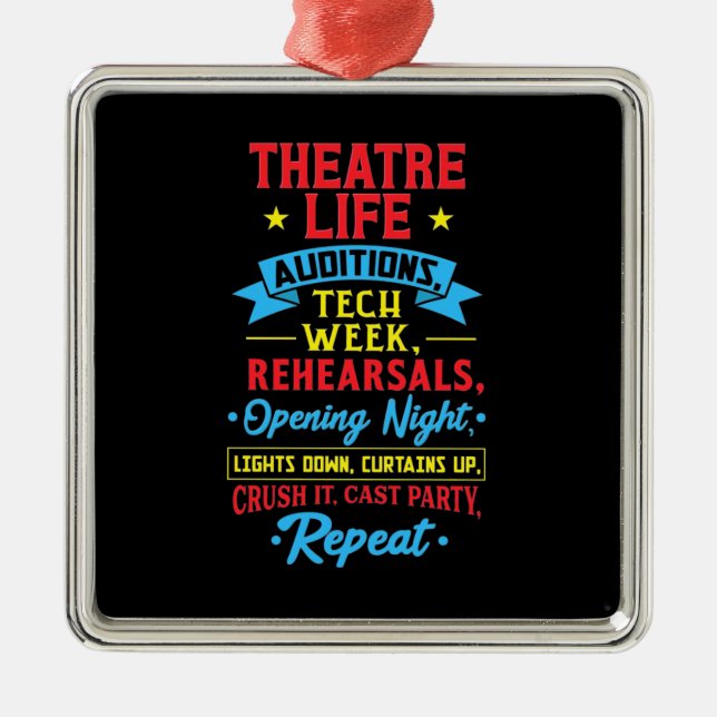 Theatre Life For Actor Metal Tree Decoration (Front)