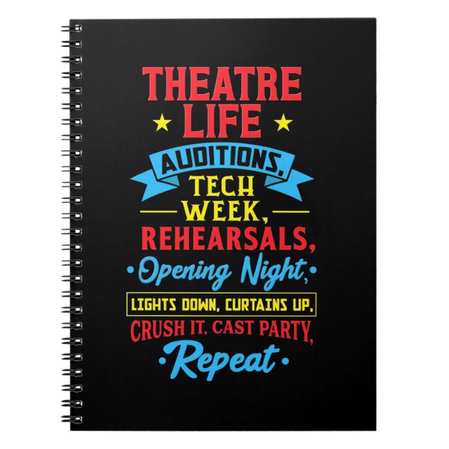 Theatre Life For Actor Notebook (Front)