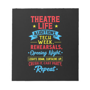 Theatre Life For Actor Notepad