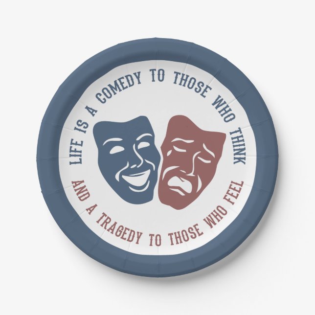 Theatre Life Quote paper plates (Front)