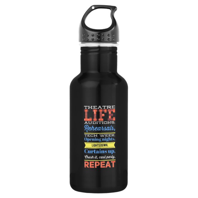 Theatre Life Repeat 532 Ml Water Bottle (Front)