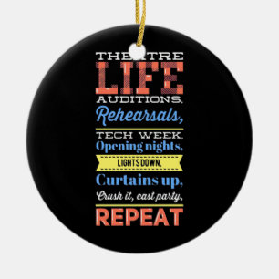 Theatre Life Repeat Ceramic Tree Decoration