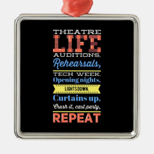 Theatre Life Repeat Metal Tree Decoration