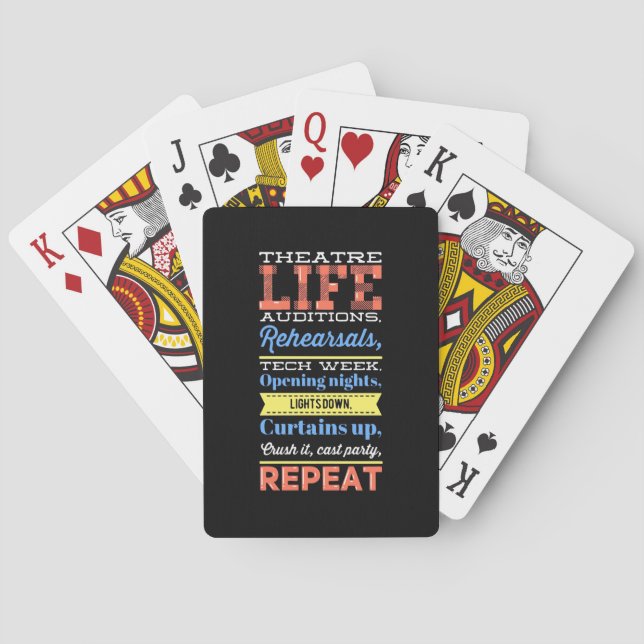 Theatre Life Repeat Playing Cards (Back)