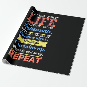 Theatre Life Repeat Wrapping Paper