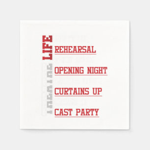 Theatre Life Theatre Actor Actress Stage Gift Napkin